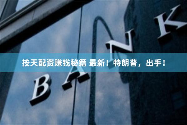 按天配资赚钱秘籍 最新！特朗普，出手！