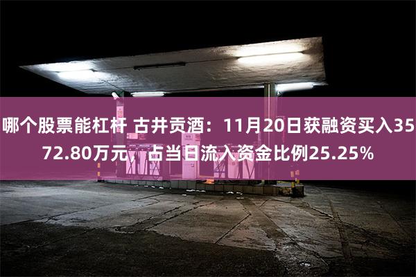 哪个股票能杠杆 古井贡酒：11月20日获融资买入3572.80万元，占当日流入资金比例25.25%