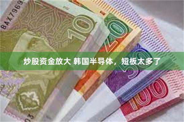 炒股资金放大 韩国半导体，短板太多了