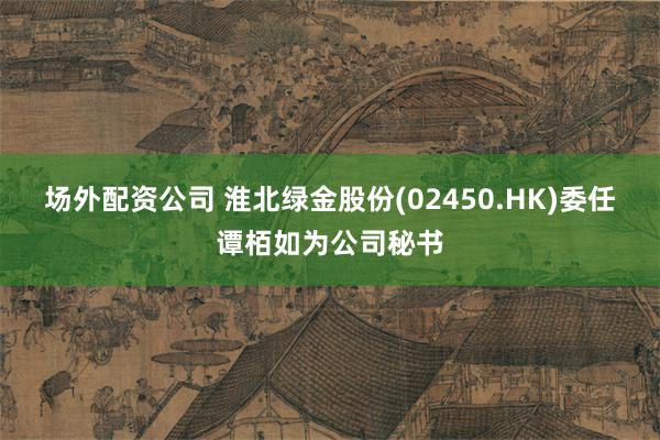 场外配资公司 淮北绿金股份(02450.HK)委任谭栢如为公司秘书
